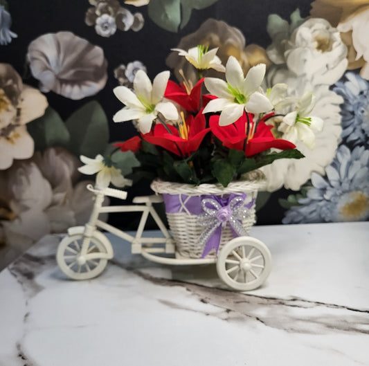 Floral Cycle Planter Decor