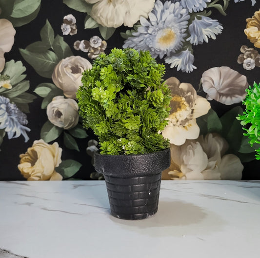 2 pieces of  Miniature Tree planter (Dark green shade)